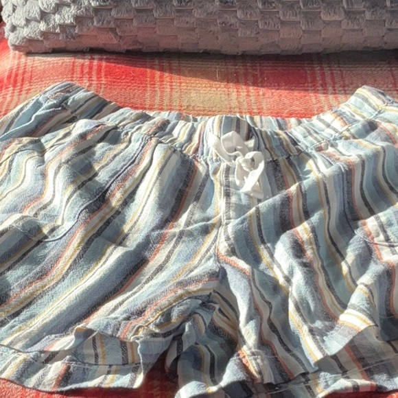 Striped Drawstring Shorts - Picture 1 of 2